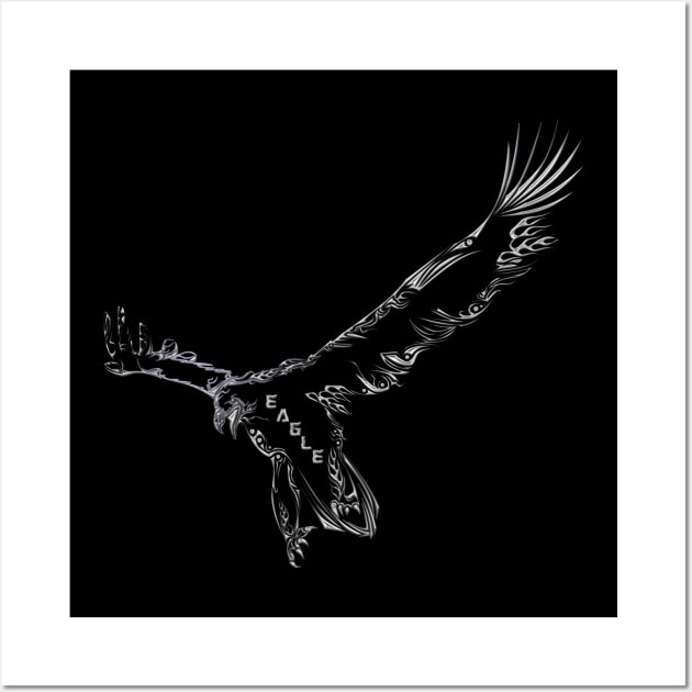 eagle metalic edition Wall Art by INDONESIA68